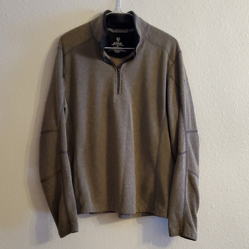 Men's KUHL Kashmira 1/4 Zip Pullover Brown size Medium
